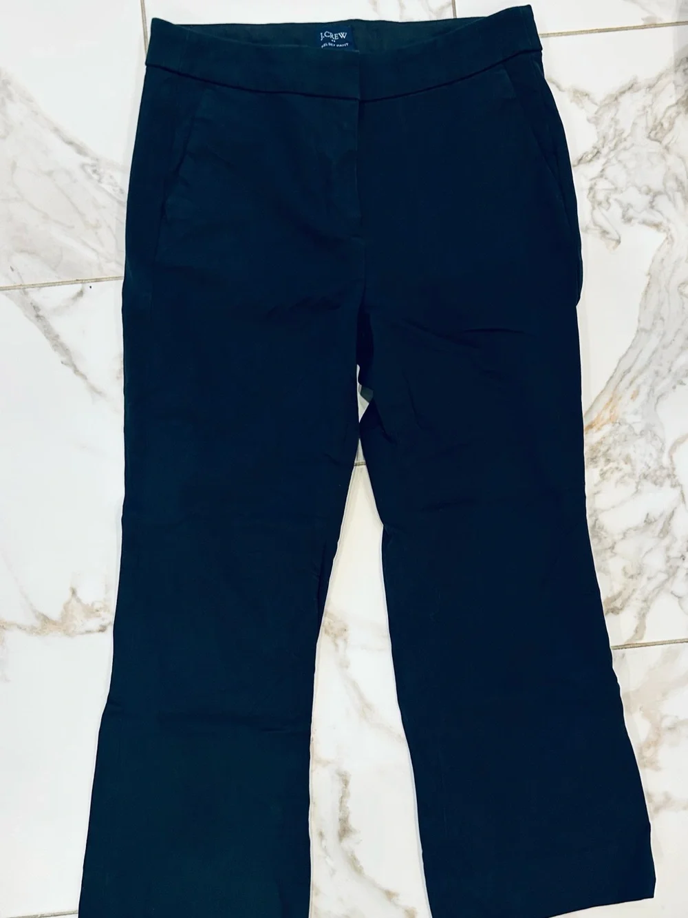 J.Crew Black Straight-Leg Pants Kelsey Size 6 EUC